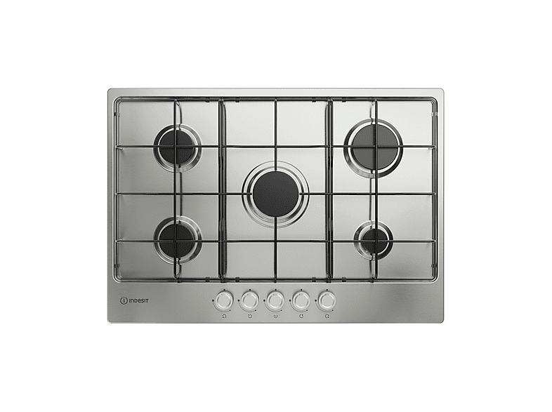 INDESIT THP 752 IX/I 1 — Placa de gas, 730 mm, 5 zone(s) zonas, Acero inoxidable