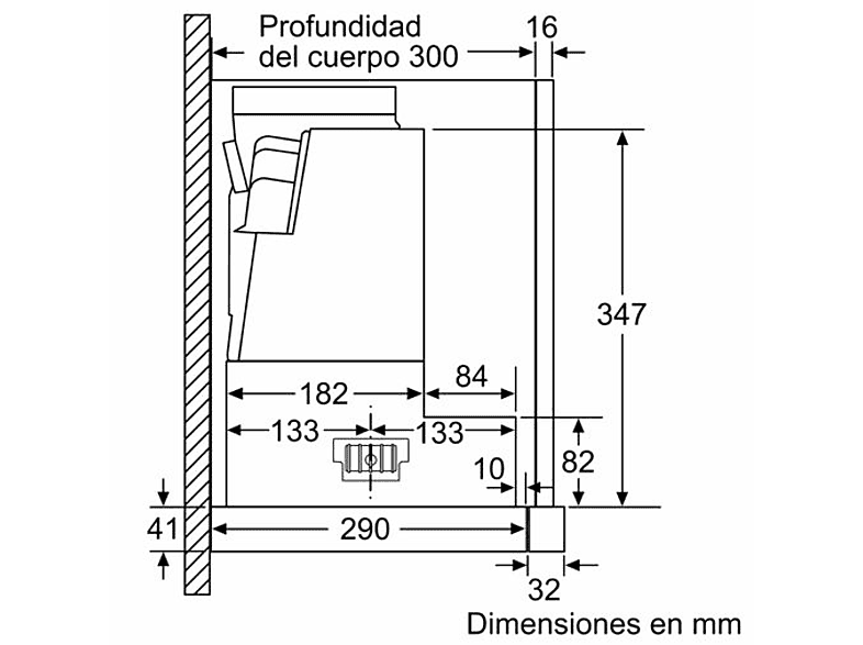 BOSCH DFS067K51 — Campana telescópica, Telescópica, 5 velocidades, 717 m³/h, Iluminación Led ,60 cm, vista 12