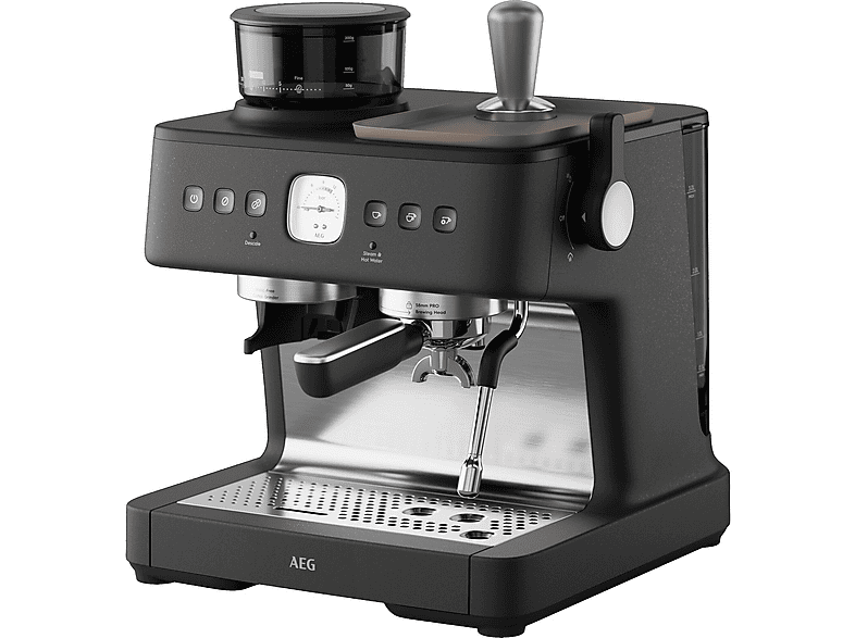 AEG EC8-1-8BP — Máquina espresso, 2200 W, Negro, 20 bar, 2 tazas