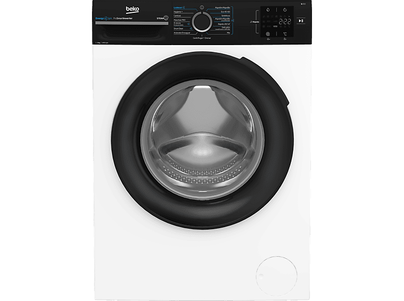 BEKO BM3WFSU39413 — Lavadora carga frontal, 9 kg, Blanco, 1400 rpm, 15 Programas
