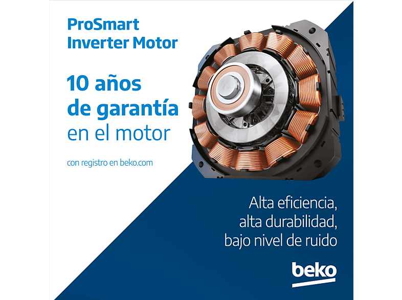BEKO BM3WFSU39413 — Lavadora carga frontal, 9 kg, Blanco, 1400 rpm, 15 Programas, vista 6