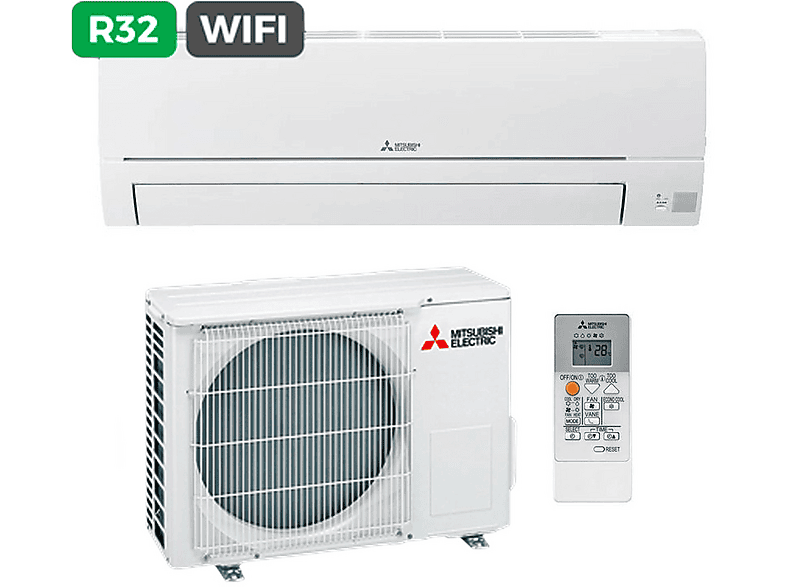 MITSUBISHI ELECTRIC MSZ-HR35VFK — Split 1x1, Blanco, Función Inverter