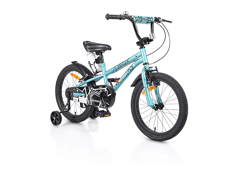 BYOX Pixi de 18 pulgadas — Bicicletas para niños, marco: 21 cm, Acero, turquesa