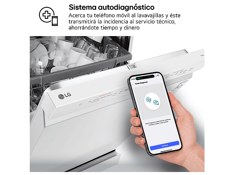 LG DF243FWS — Lavavajillas, 14 servicios, 10 programas, 60 cm, Blanco, vista 11