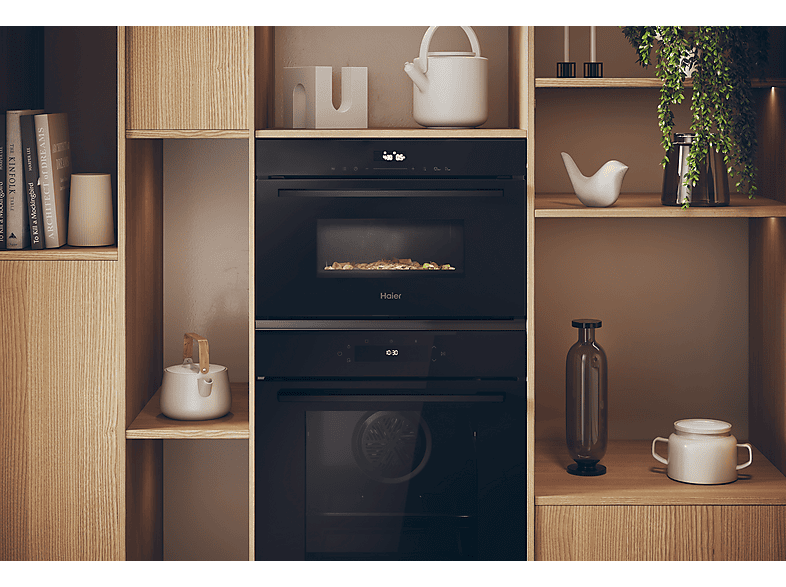 HAIER H38DMWID26NB — Microondas integrable, 1000 W, Negro, 8 potencia, 34 l, vista 5