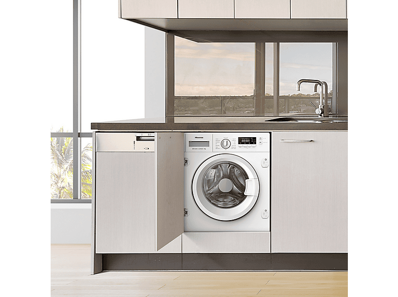 HISENSE WF3M841BWIES — Lavadora integrable, 8 kg, 15 programas, 1400 rpm, Secado Allergy Care, vista 5