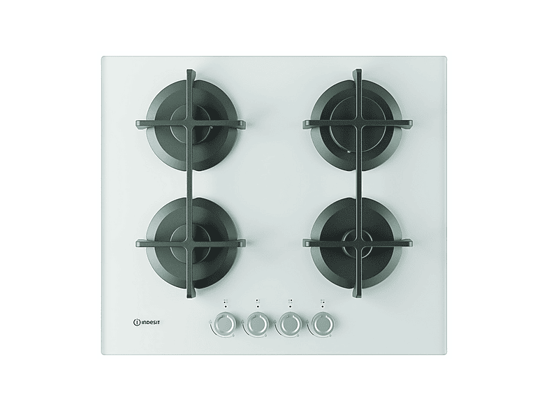 INDESIT ING 61T/WH 1 — Placa de gas, 59 cm, Blanco, 4 zone(s) zonas