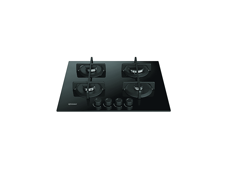 INDESIT ING 61T/BK 1 — Placa de gas, 59 cm, Negro, 4 zone(s) zonas, vista 8