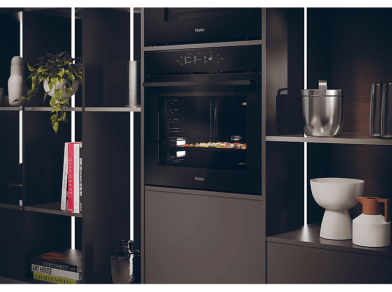 HAIER ID Series 4 H6 ID46G3SYTB — Horno a vapor, Multifunción, 60 cm, Negro, Pirolítico y por agua, vista 16