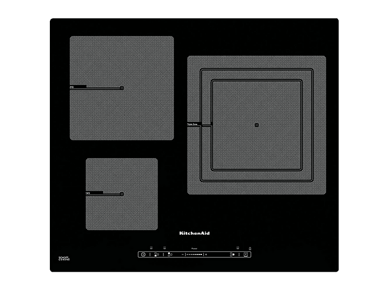 KITCHENAID KHID3 65510 — Placa de inducción, 655 mm, Negro, 3 zone(s) zonas
