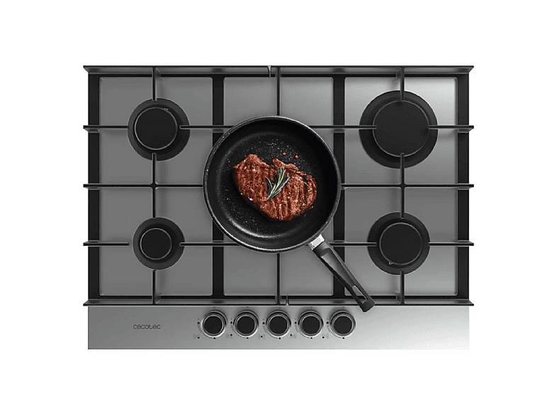 CECOTEC Squad G 5400 — Placa de gas, 68,5 cm, Inox, 2 zonas