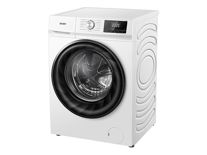 SVAN SL10400AIDVB — Lavadora carga frontal, 10 kg, 15 programas, Blanco, vista 3