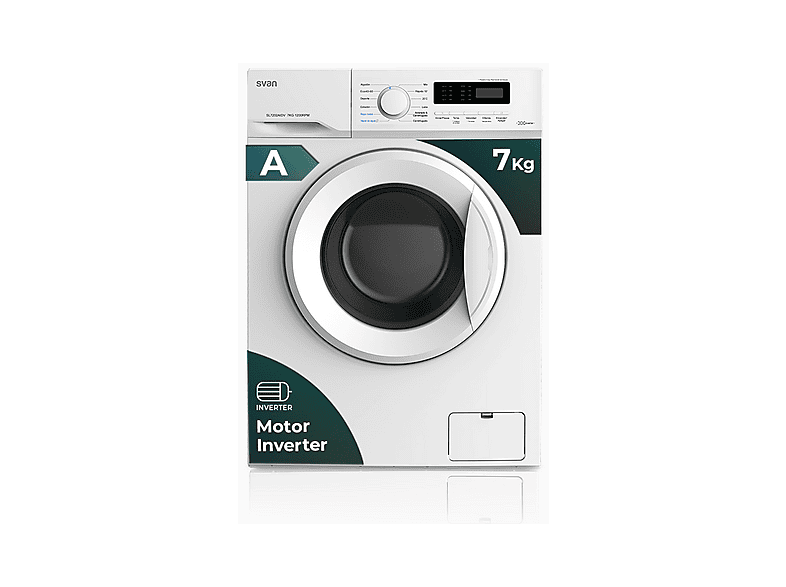 SVAN SL7202AIDV — Lavadora carga frontal, 7 kg, 12 programas, Blanco