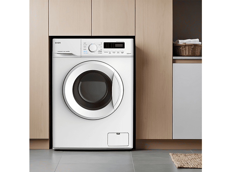 SVAN SL7202AIDV — Lavadora carga frontal, 7 kg, 12 programas, Blanco, vista 3