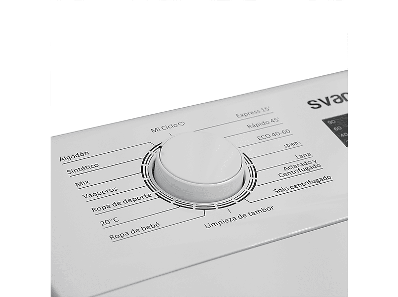SVAN SLCS8301AI — Lavadora carga superior, 8 kg, 16 programas, Blanco, vista 5