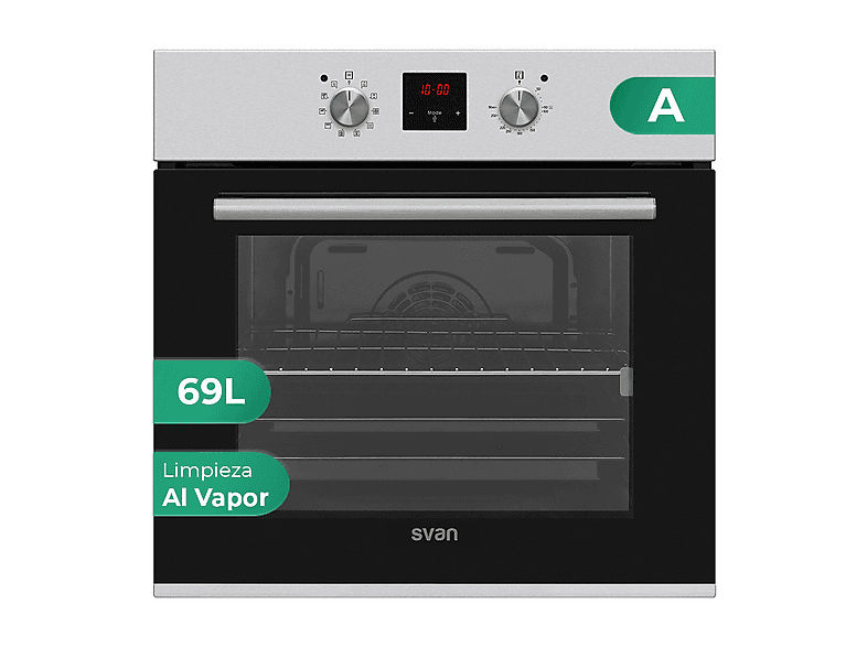 SVAN SHM10700DX — Horno multifunción, Integrable, Hidrolítica, 595 mm, 69 l