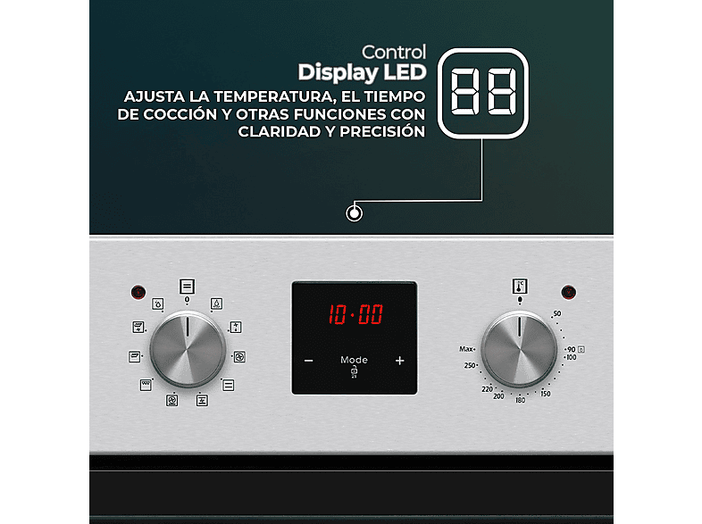 SVAN SHM10700DX — Horno multifunción, Integrable, Hidrolítica, 595 mm, 69 l, vista 4