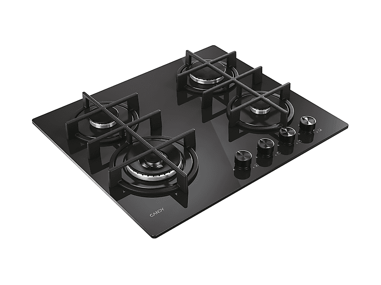 CANDY CVG6BF4WTB — Placa de gas, 595 mm, Negro, 4 zone(s) zonas, vista 4