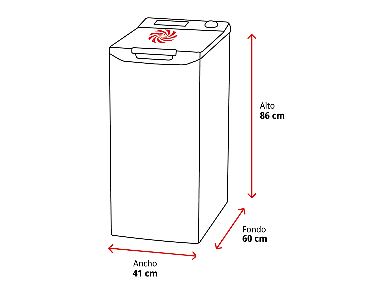 HAIER T Series 7 THASN286TM5-S — Lavadora carga superior, 8 kg, Blanco, 1200 rpm, Motor Inverter, vista 2