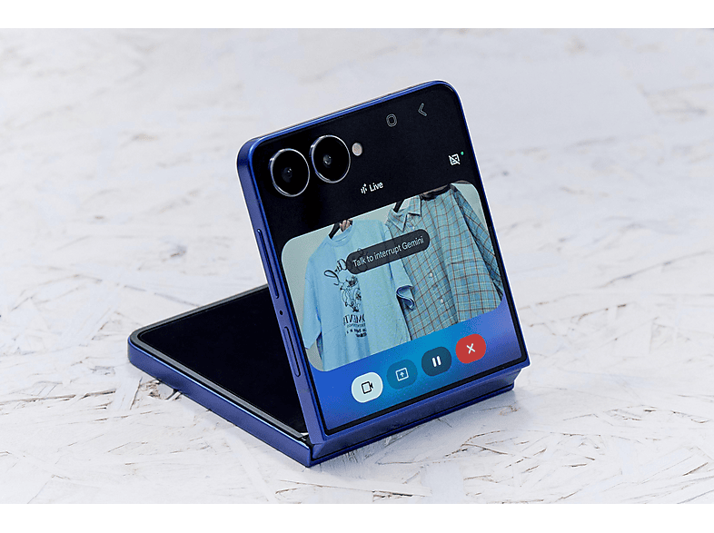 SAMSUNG Galaxy Z Flip7 — Smartphone, Azul, 512 GB, 12 GB RAM, 120 Hz, vista 7