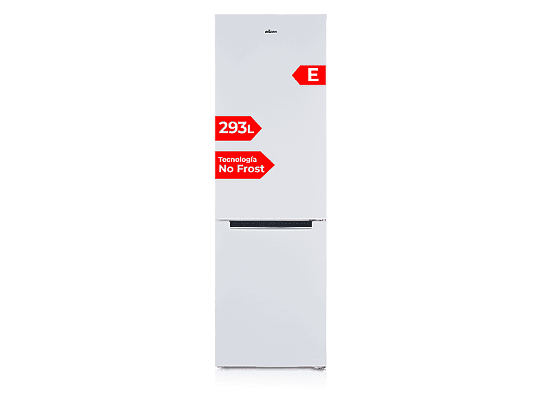 NILSON NC185600ENF — Frigorífico combinado, Altura 185 cm, Blanco, Capacidad 293 l
