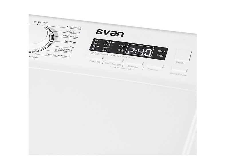 SVAN SLCS6201C — Lavadora de carga superior, 6 kg, 16 programas, vista 6