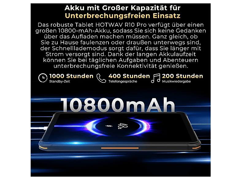 HOTWAV R10 Pro — Tablet, 256 GB, Negro, 8 GB RAM, 10,1", vista 2