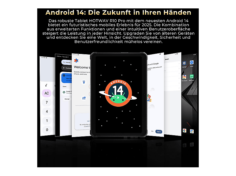 HOTWAV R10 Pro — Tablet, 256 GB, Negro, 8 GB RAM, 10,1", vista 7