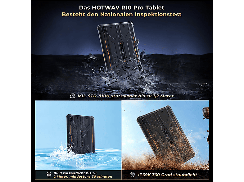 HOTWAV R10 Pro — Tablet, 256 GB, Negro, 8 GB RAM, 10,1", vista 8