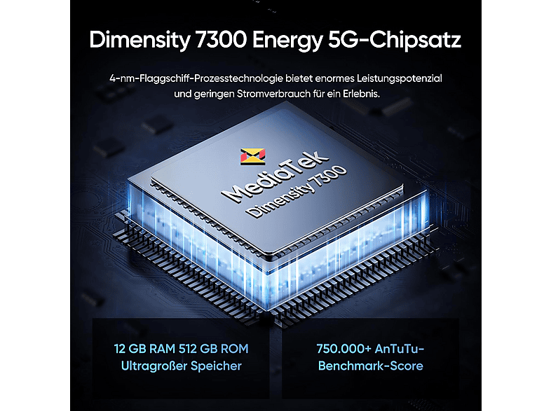 REALME 14 pro 5G — Smartphone, Gris, 512 GB, 12 GB RAM, 6000 mAh, vista 6