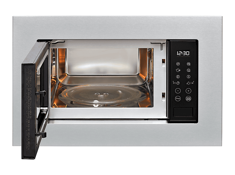 INDESIT MWI 120 GX.1 — Microondas integrable, 800 W, 6 potencia, Acero inoxidable, vista 2