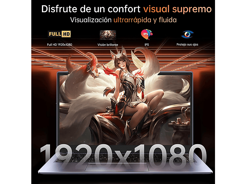 VANWIN NS2152R-RT — Portátil, 16 GB RAM, 512 GB SSD, Radeon™ 680M, Gris, vista 4