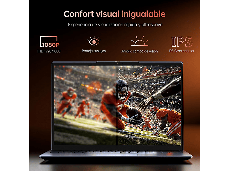 VANWIN NS2152R-RT — Portátil, 16 GB RAM, 512 GB SSD, Radeon™ 680M, Gris, vista 6