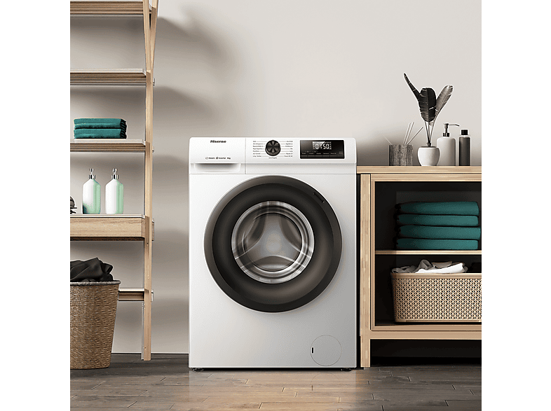 HISENSE WF1Q8041BW — Lavadora carga frontal, 8 kg, Blanco, 1400 Rpm, Función Vapor, vista 12