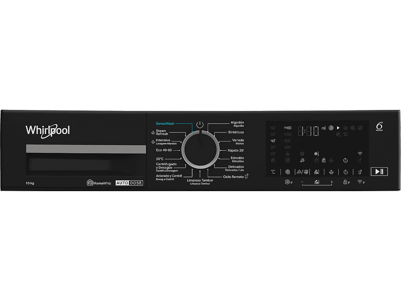 WHIRLPOOL WPM 07W ADS SPT — Lavadora carga frontal, 10 kg, Blanco, 1400 rpm, 11 Programas, vista 14