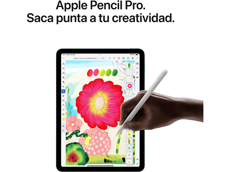 APPLE iPad Air (2025) — Tablet, 1TB, Púrpura, 11", WiFi+CELL, vista 6