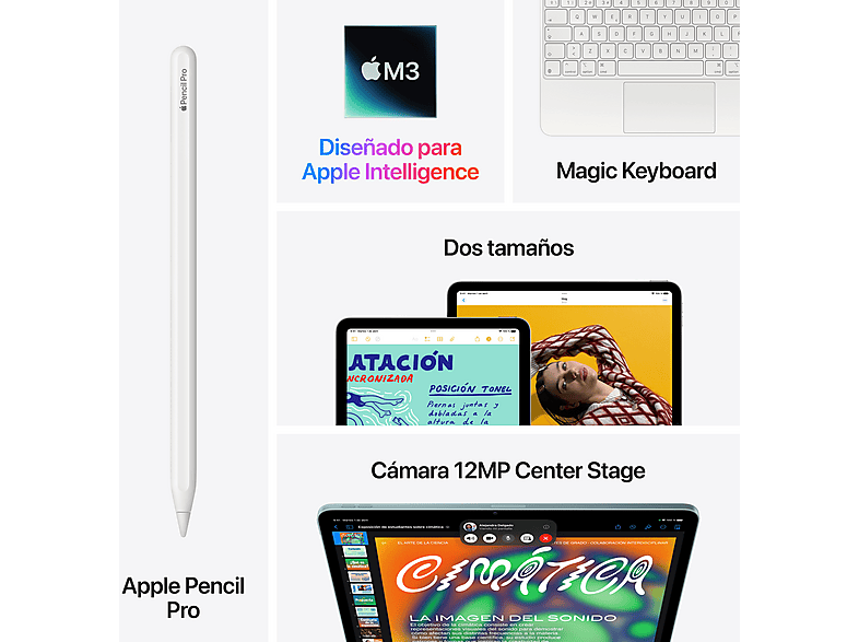 APPLE iPad Air (2025) — Tablet, 1TB, Púrpura, 11", WiFi+CELL, vista 9