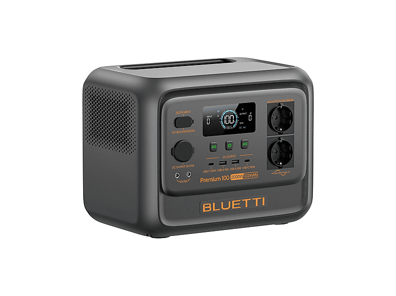 BLUETTI Premium 100 V2 — Estación de energía, 2x2000W, 1024Wh, vista 3