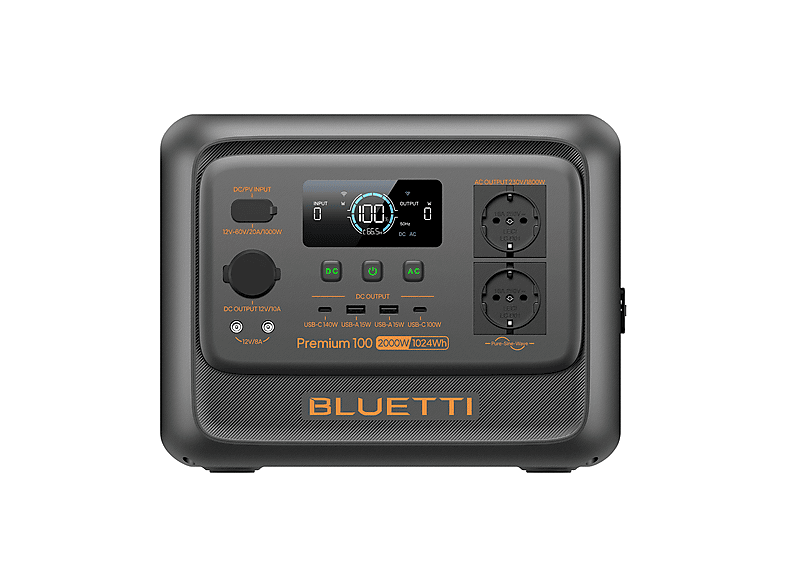 BLUETTI Premium 100 V2 — Estación de energía, 2x2000W, 1024Wh, vista 4