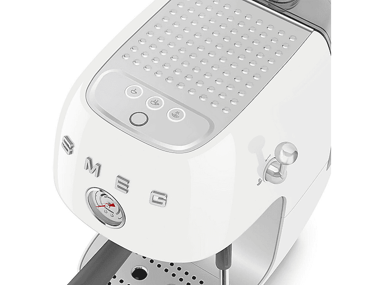 SMEG ECF03WHEU — Cafetera espresso, 1650 W, Blanco, 15 bar, 2 tazas, vista 2