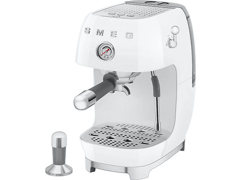 SMEG ECF03WHEU — Cafetera espresso, 1650 W, Blanco, 15 bar, 2 tazas, vista 4