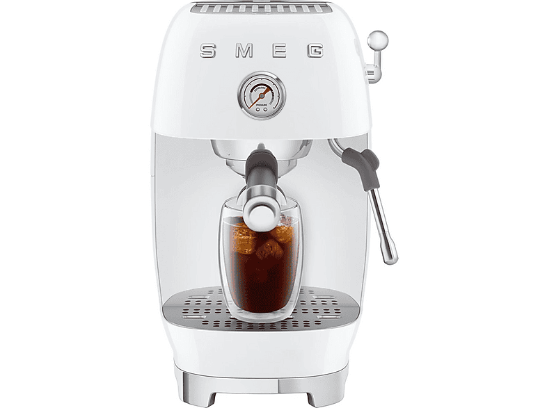 SMEG ECF03WHEU — Cafetera espresso, 1650 W, Blanco, 15 bar, 2 tazas, vista 5