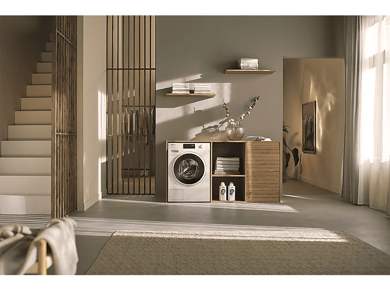 MIELE WWD380 WCS — Lavadora carga frontal, 9 kg, 11 programas, 1400 rpm, Blanco Loto, vista 5