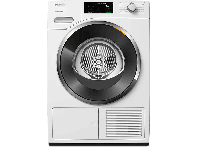 MIELE TWH780WP EcoSpeed &9kg — Secadora bomba de calor, 10 Programas, DirectSensor, SilenceDrum, DryCare 40