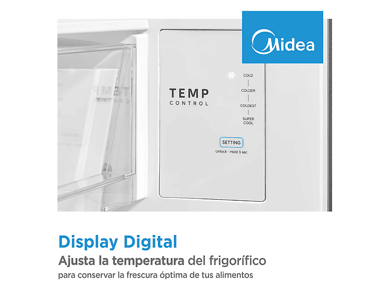 MIDEA Space Master MDRB600MME46, Capacidad Extra 443L — Frigorífico Combi, 201 cm altura, Inox, Total No Frost, Cajón 0º, vista 17