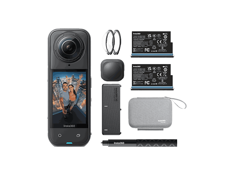 INSTA360 X5 Esencial — Cámara deportiva, Negro, 8K, 360º, 185 min Autonomía