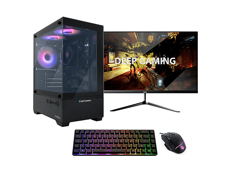 DEEPGAMING Nexus — Pack PC gaming, 32 GB RAM, 1 TB SSD, Negro, AMD Ryzen 7-5700G