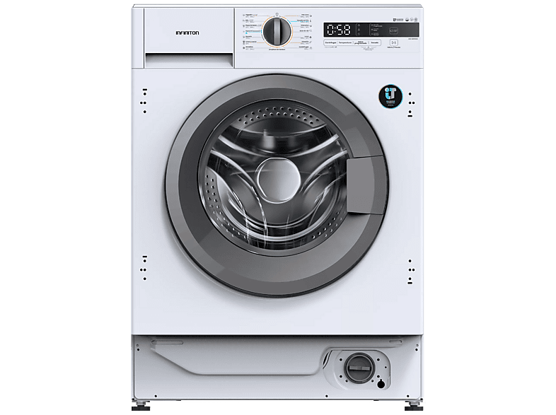 INFINITON WSD-BBG86WAD — Lavadora secadora integrable, 8 kg/6 kg, Inverter, 1400 rpm, Control Electrónico