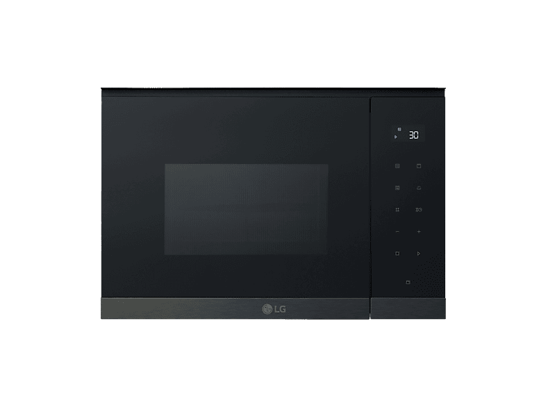 LG MG7Z2593B — Microondas con grill integrable, 900 W, 8 niveles, 25 l, Cristal negro