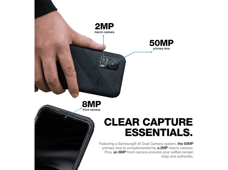 AGM H6 — Smartphone, Black, 256 GB, 8 GB RAM, 90 Hz, vista 3